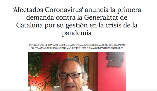 La “Plataforma Afectados Coronavirus” als mitjans